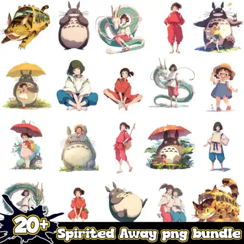SpiritedAwaypngbundle.jpg Spirited Away Bundle 20+ PNG