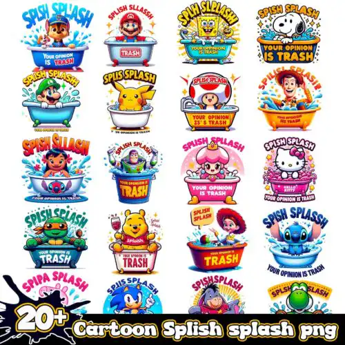 Splishsplashpngbundle.jpg Cartoon Splish Splash Bundle 20+ PNG