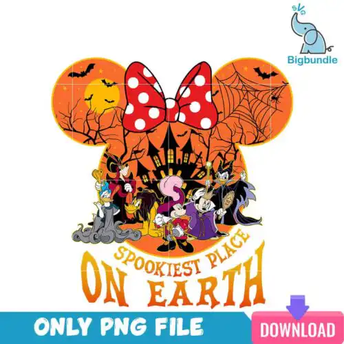 Spookiest place on earth halloween, halloween png, Digital download.