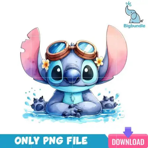 Stitch Swimming Lilo And Stitch PNG