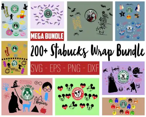 200+ Starbucks Wrap SVG Bundle 3.0 Digital Dowload