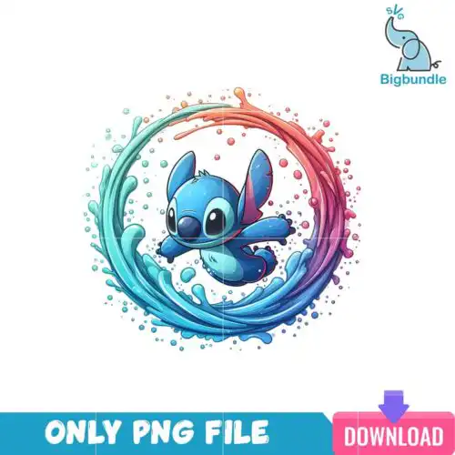 Stitch And Water Frame PNG