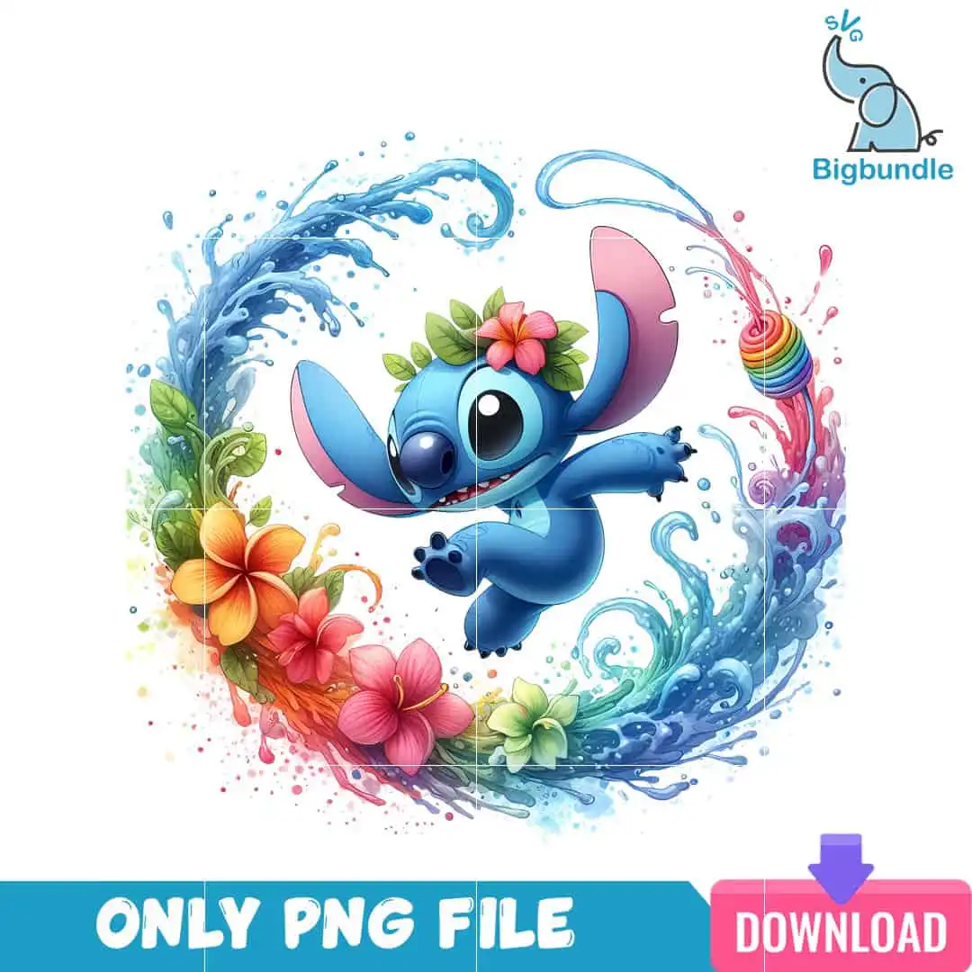 stitchsplashartok_18.png Stitch Surfing Lilo And Stitch PNG