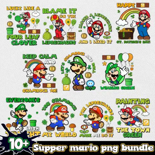 Supper mario 2024 cartoon png bundle