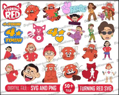 Turning Red Svg bundle - Digital download