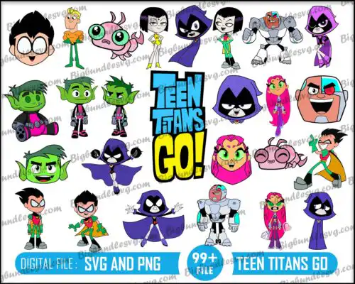 Teen Titans Go SVG bundle - Digital download