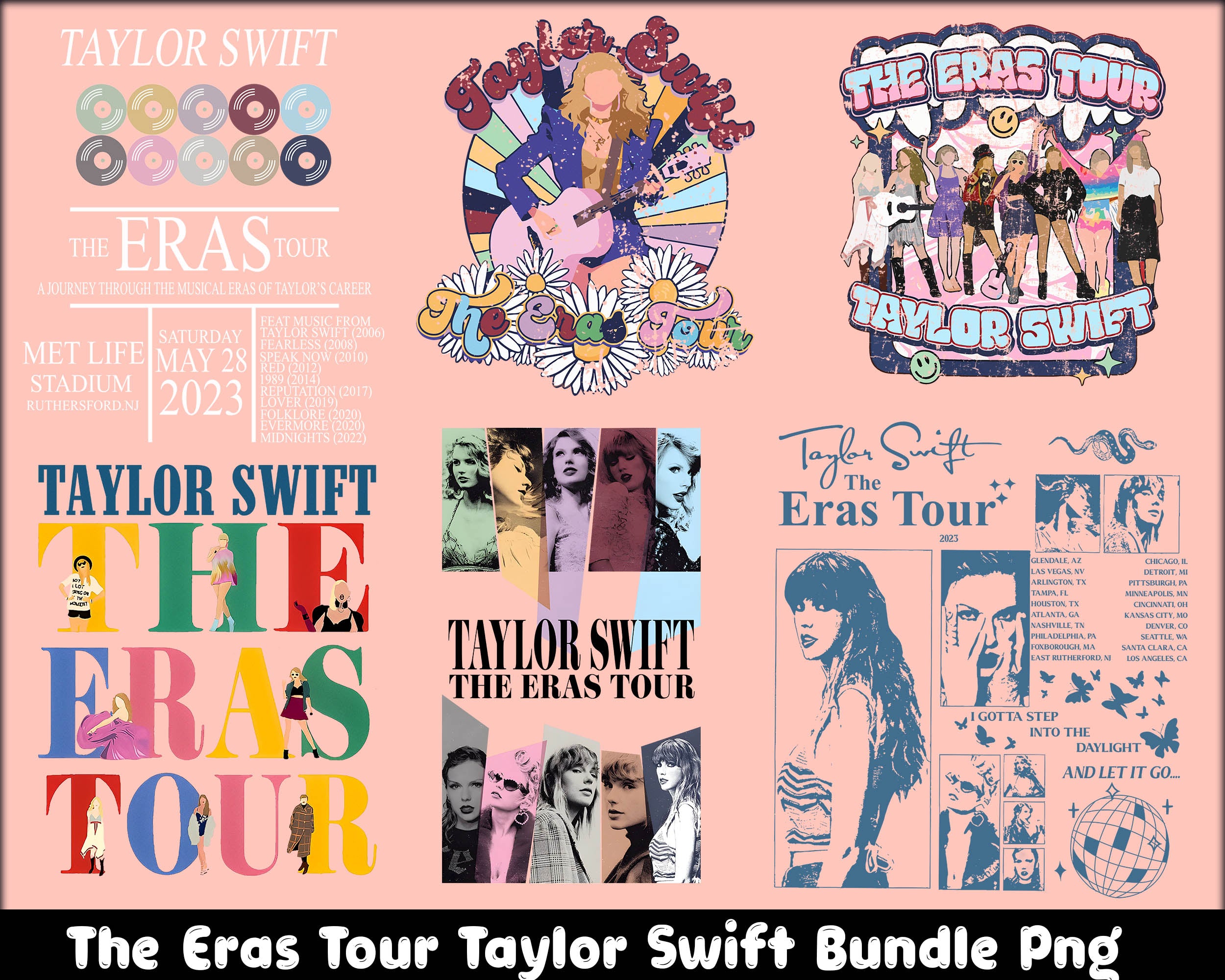 Swiftie The Eras Tour PNG File, Eras Tour Digital Download, Taylor Album Png, The Eras Tour 2023 PNG, Vintage The Eras Tour Taylor