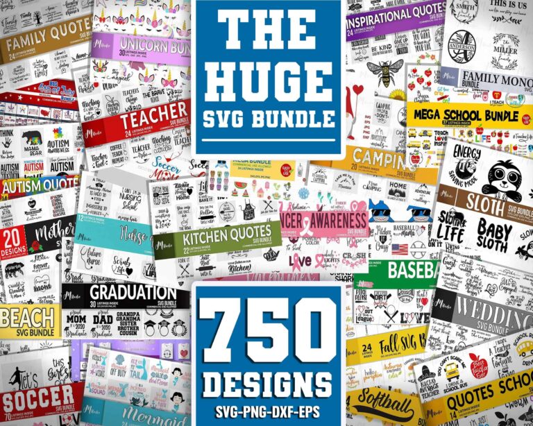 The Huge SVG Bundle, Designs Svg, Bundle Svg, Silhouette Cut Files ...