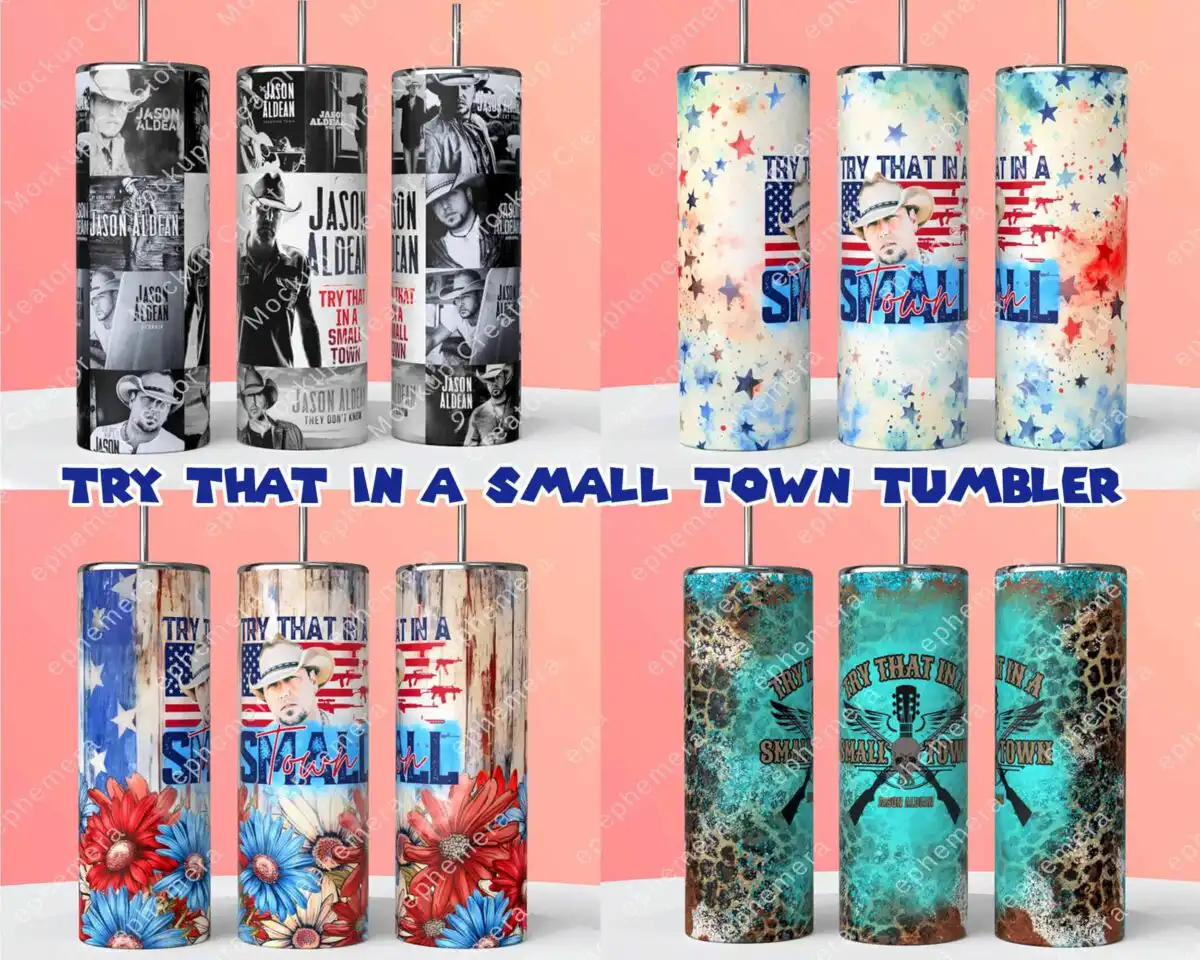 trythatinasmalltowntumblerbundle7.99.jpg Try that in a Small Town Skinny Tumbler bundle png, 20oz design, Instant Download