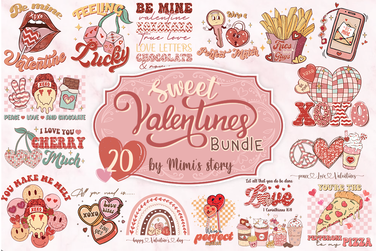 Version 3 - 20 Valentine's day PNG, Valentines Day bundle, Valentine sublimation Design Digital Download VLT15122203