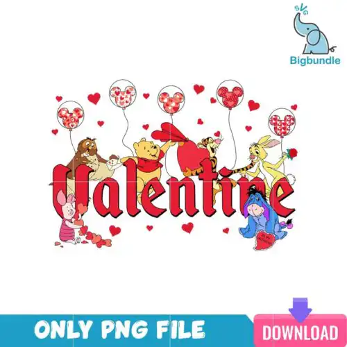 VLT23122382-Pooh And Friends Valentine PNG