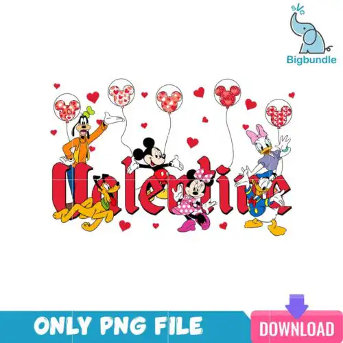 VLT25122326-Mickey And Friends Valentine PNG