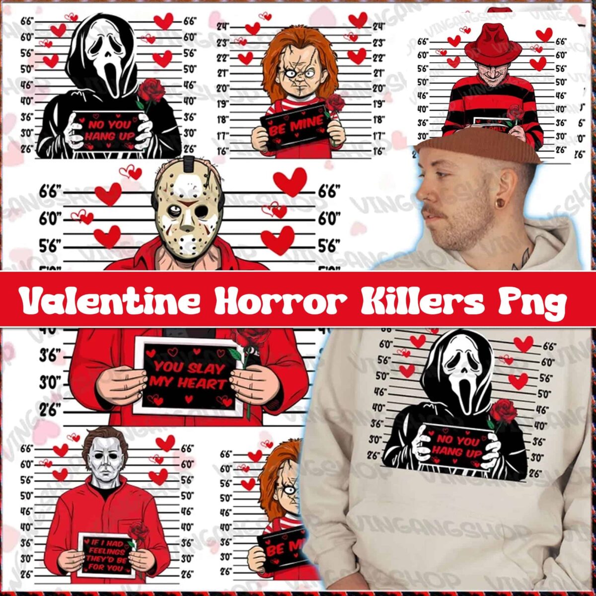 ValentineHorrorKillersPngBundle