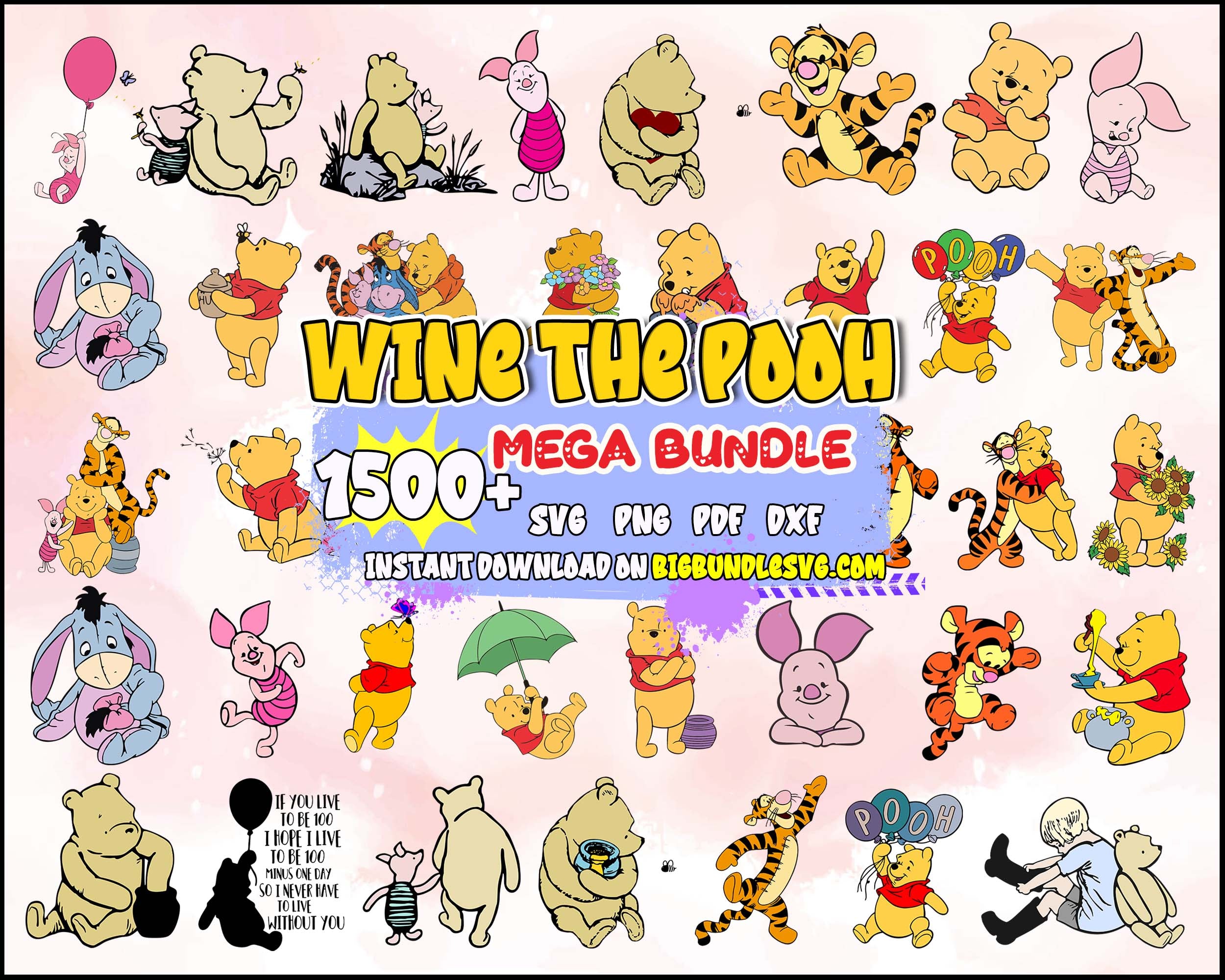 1500+ Winnie The Pooh Svg Mega Bundle 2.0, Pooh Svg