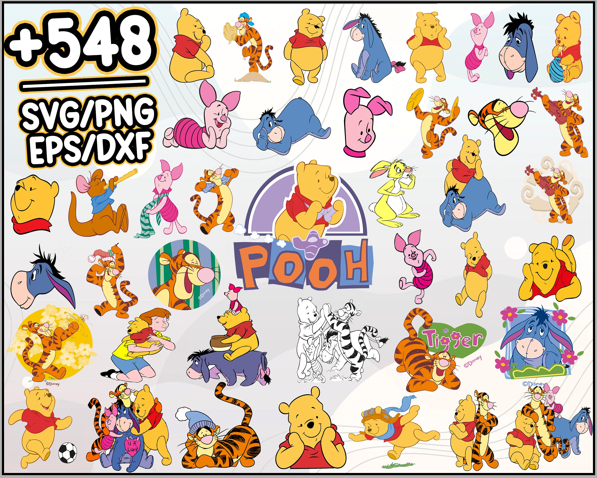 Winnie the Pooh SVG, pooh svg, Piglet svg, Tigger svg, Eeyore svg, Winnie the Pooh Birthday, tshirt svg, Tumbler svg, Starbucks svg, Mug svg