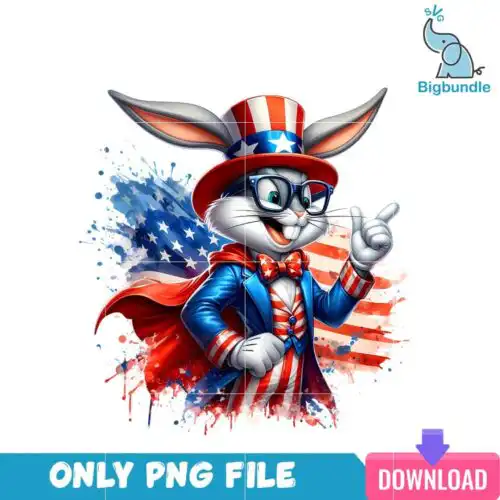 Bugs Bunny American 4th July PNG