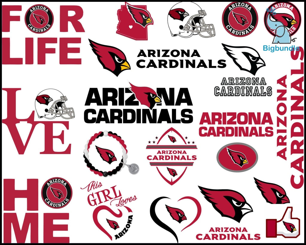 Arizona Cardinals bundle svg, Bundle Cardinals svg, Nfl svg, png, dxf, eps digital file