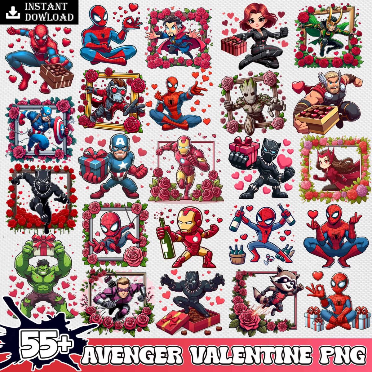 avengervalentinepngbundle