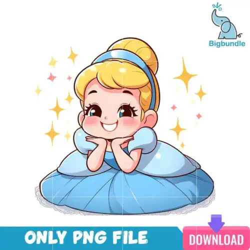 Cinderella Disney Princess Chibi PNG