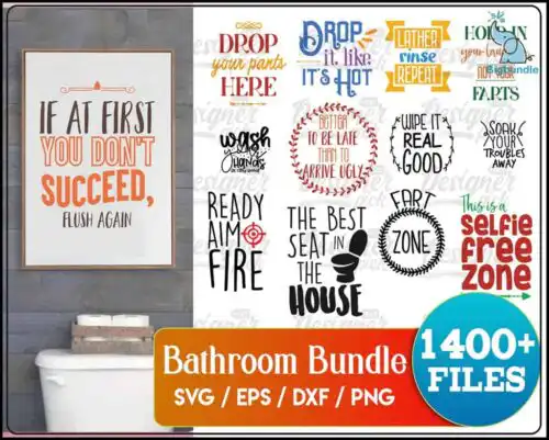 Bathroom Svg Bundle - Digital download