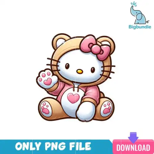 Hello Kitty Beige Care Bear PNG