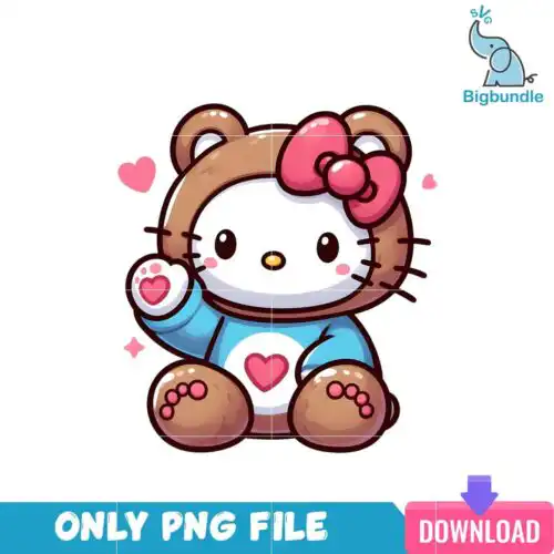 Hello Kitty Brown Care Bear PNG