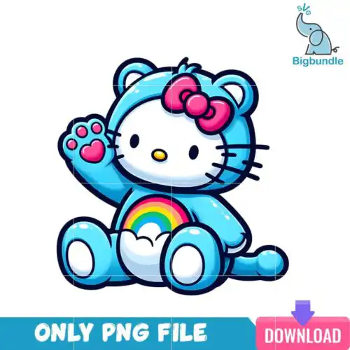 bear6.png Hello Kitty Blue Care Bear PNG