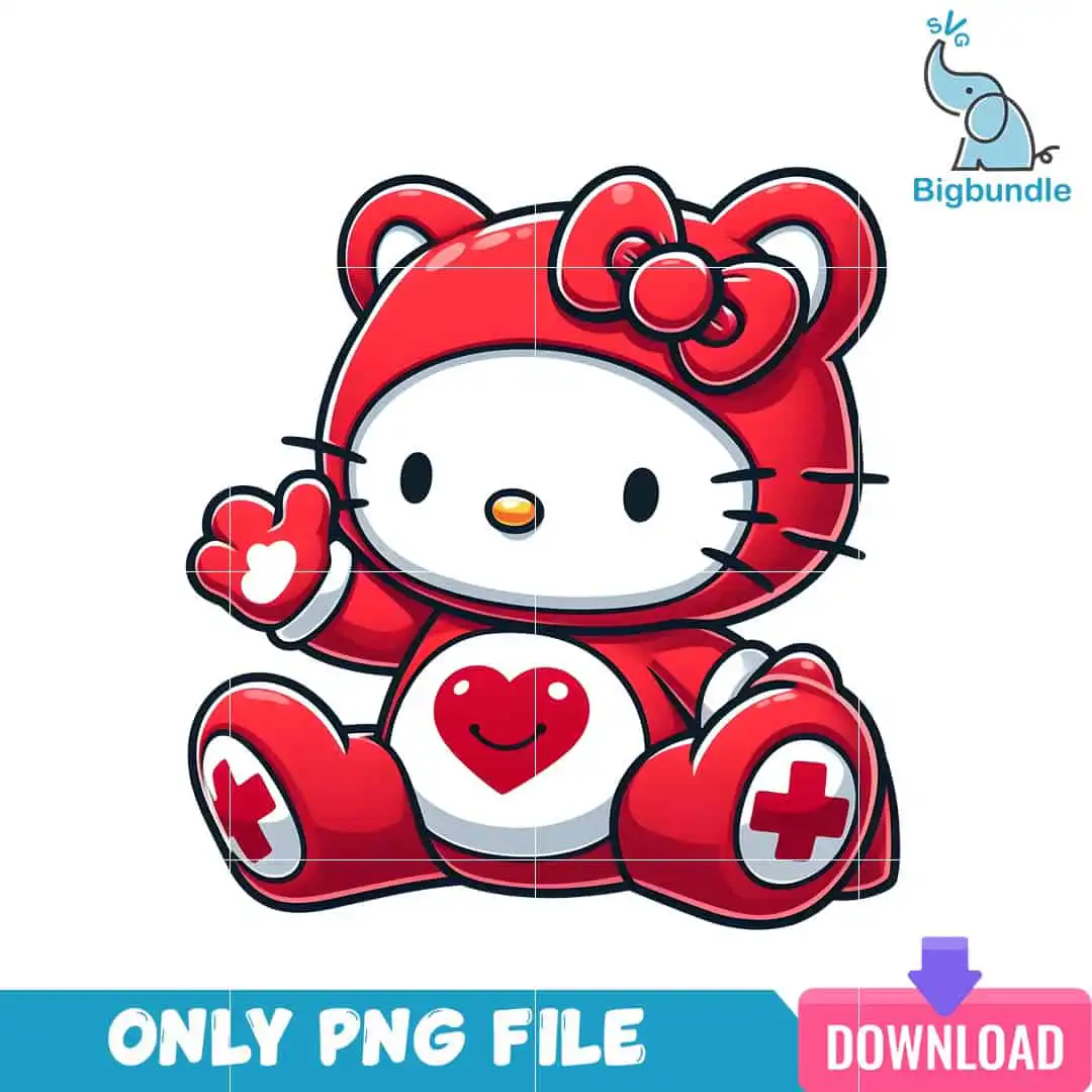 bear7.png Hello Kitty Red Care Bear PNG