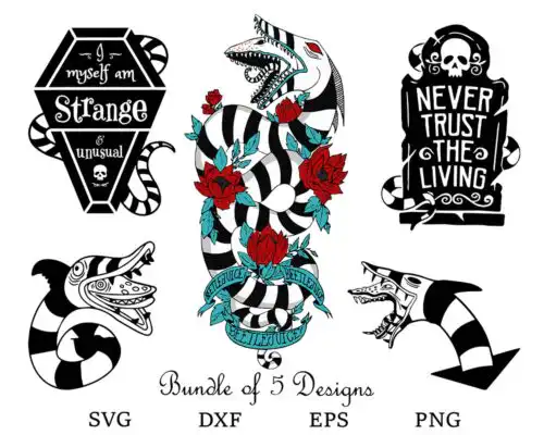 Beetlejuice Bundle SVG, Beetlejuice Files for Cricut, Instant Download