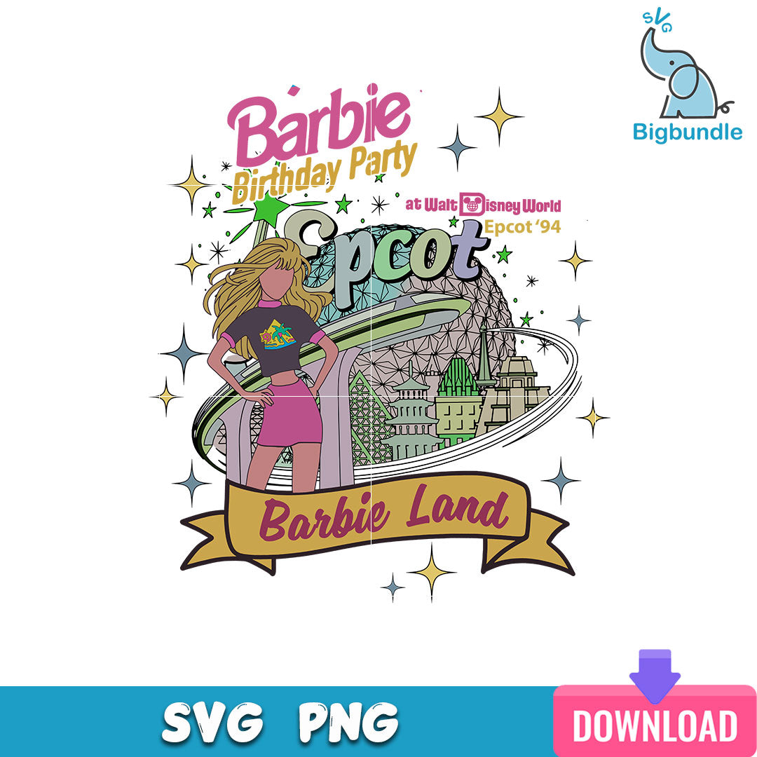 Barbie Birthday Party Svg, Barbie Land Svg, Barbie Svg, SG08072353