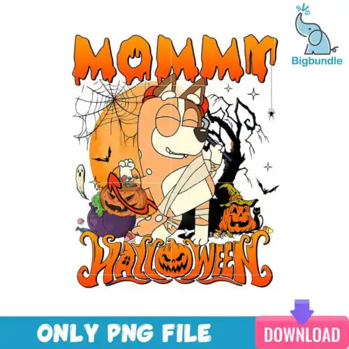 Mommy Bluey Halloween Png, Bluey Family Halloween Png, SG08072309