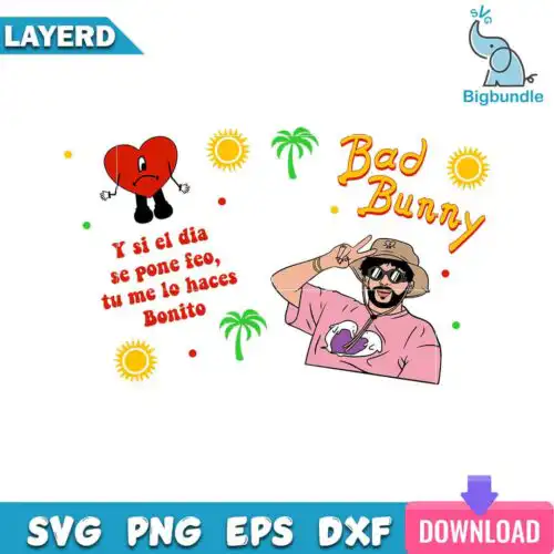 Bad Bunny Full Wrap Svg, Bad Bunny Svg, Instant Download, SG20062310