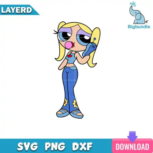 Bubbles Svg, The Powerpuff Girls Svg, Instant Download, SG19062308