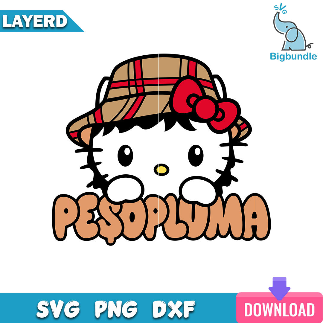 Hello Kitty Peso Pluma Svg, Hello Kitty Svg, Cartoon Svg, SG19062324
