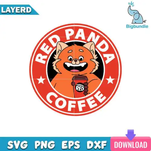 Red Panda Coffee Svg, Turning Red Svg, Disney Svg, SG20062352