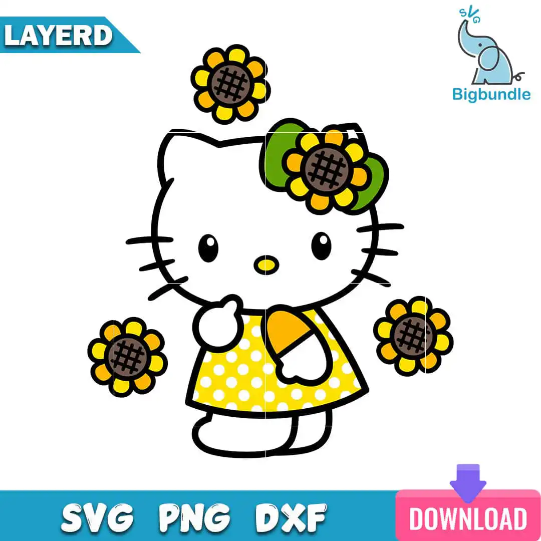 bigbundle-sunflower-hello-kitty.jpg Sunflower Hello Kitty Svg, Hello Kitty Svg, Cartton Svg, SG19062352
