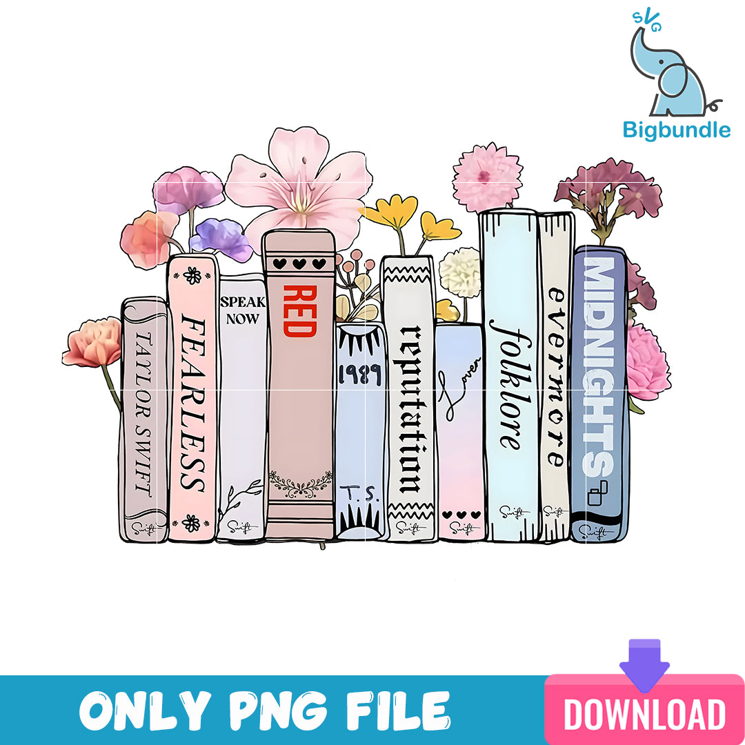 Taylor Swift Albums As Books Png, Taylor Swift Png, SG08072379