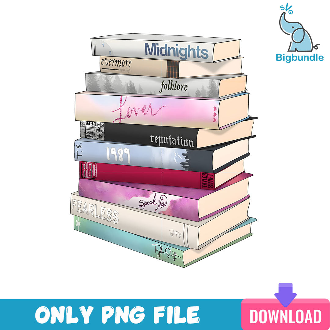 Taylor Swift Albums As Books Png, Taylor Swift Png, SG08072377