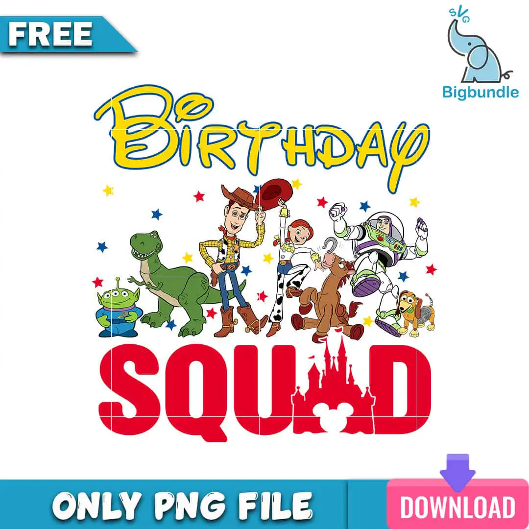 birthdaysquad.jpg Birthday squad png, disney png, Digital download.