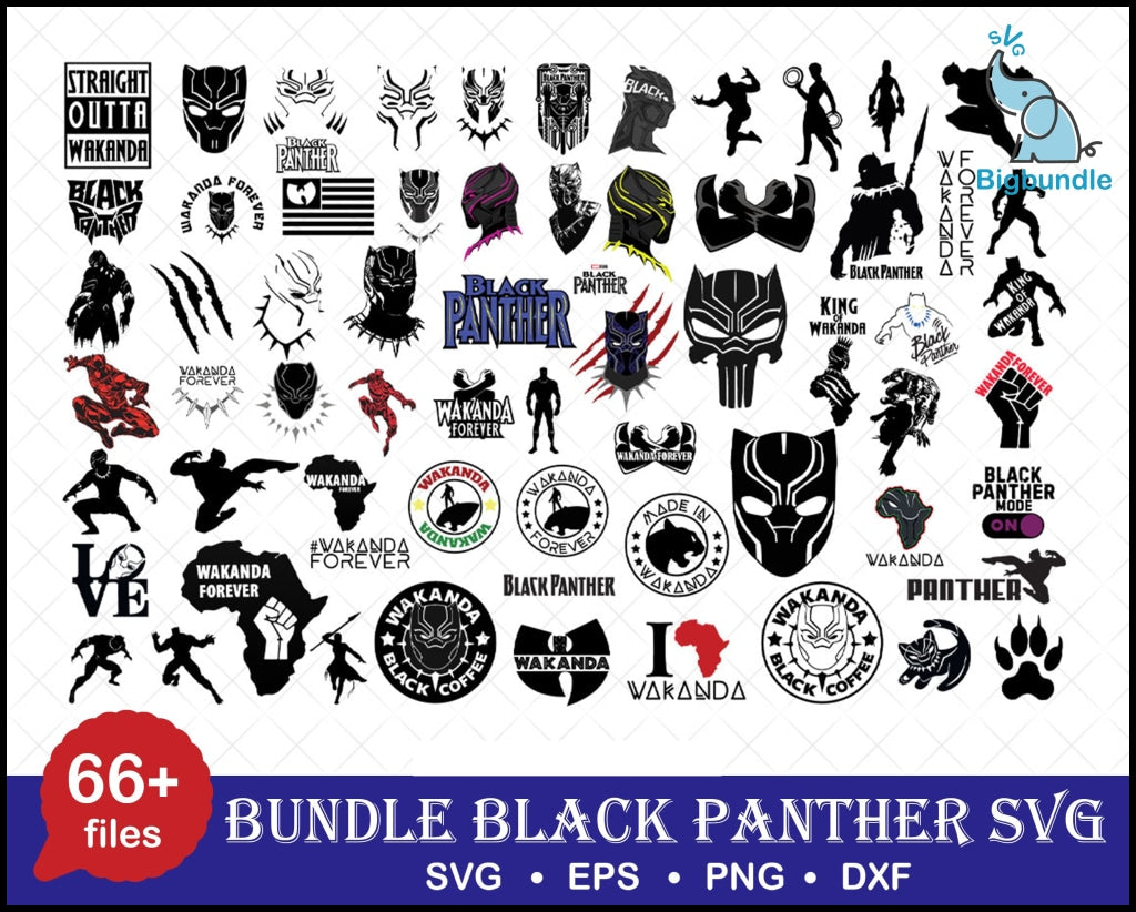 Black Panther SVG Bundle, Superheroes SVG, Marvel Black Panther SVG
