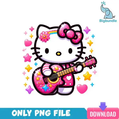 blink13.png Hello Kitty Blink Pink Guitar PNG
