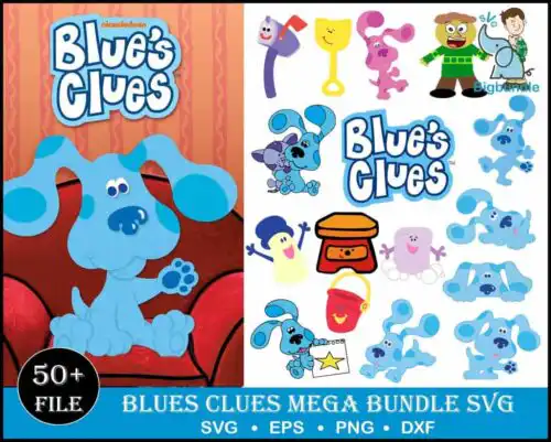 Blues clues svg bundle 25+ svg, png, dxf, pdf