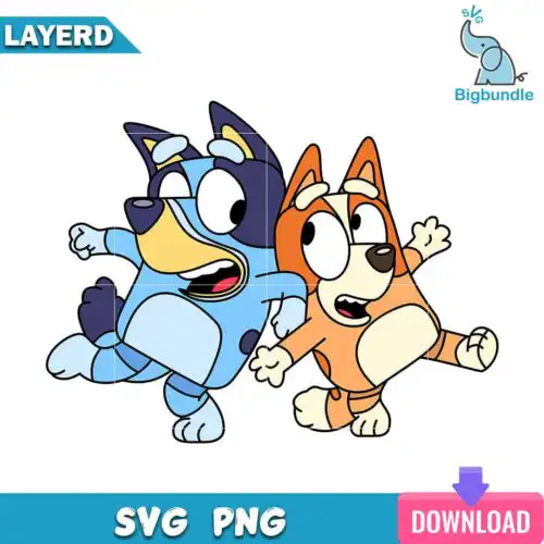 Bluey and bingo funny svg, bluey svg, digital download.