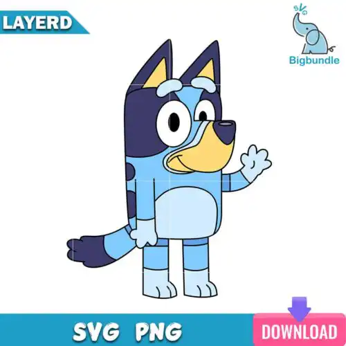 Bluey hello svg, bluey svg, digital download.