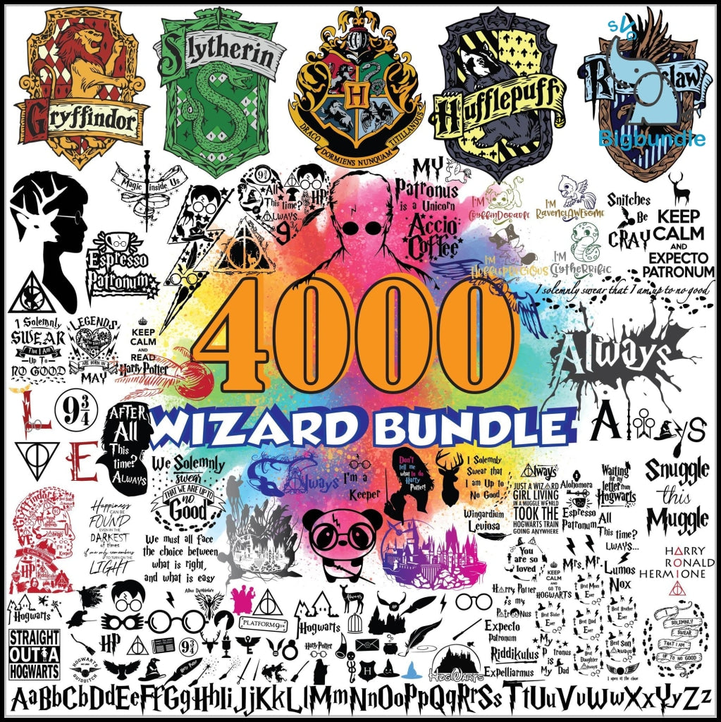 Bundle Harry Potter Svg,Harry Potter Svg, Mega Bundle Harry Potter