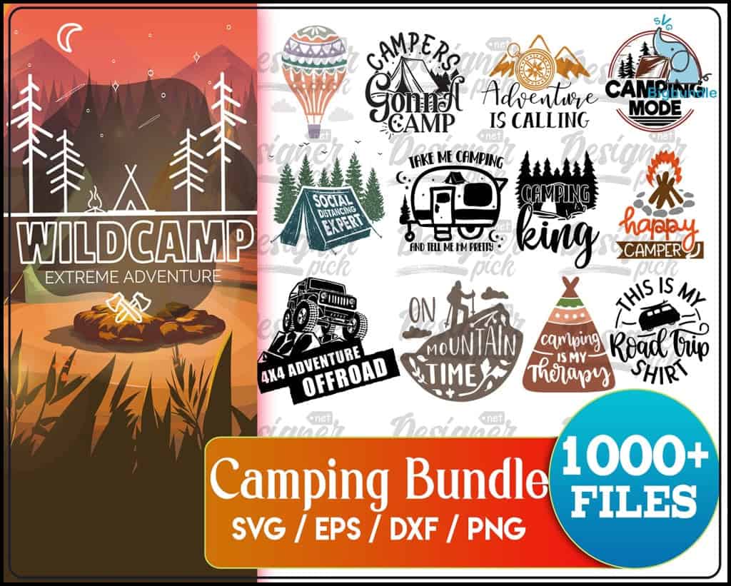 camping svg bundle digital download 348