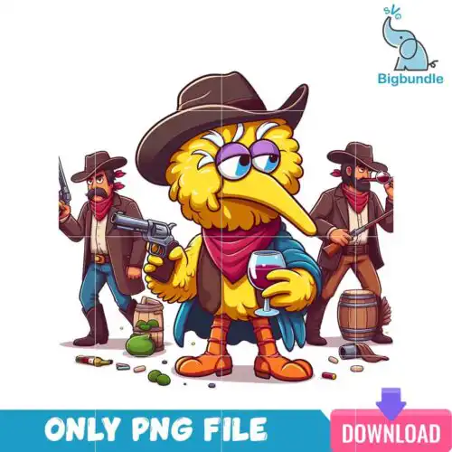 cartooncowboy_1.png Big Bird Cartoon Cowboy Era PNG