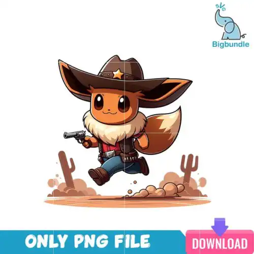 cartooncowboy_12.png Eevee Cartoon Cowboy Era PNG