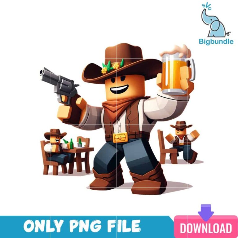 Roblox Cartoon Cowboy Era PNG - BigBundleSVG