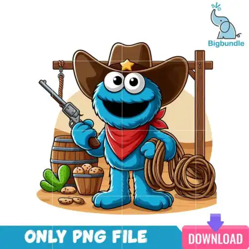 cartooncowboy_2.png Cookie Monster Cartoon Cowboy Era PNG